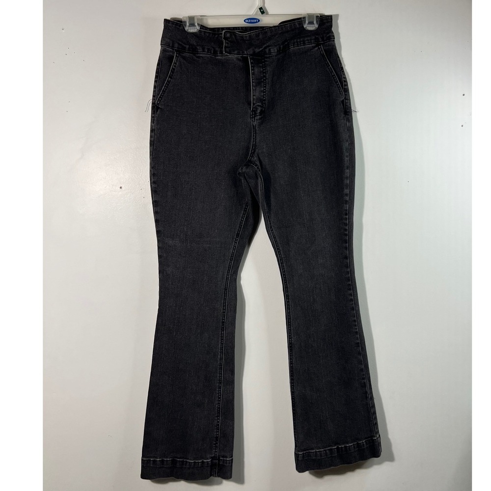 Womens Zoe‎ + Phoebe Slim Boot High Rise Jeans Black Stretch 12